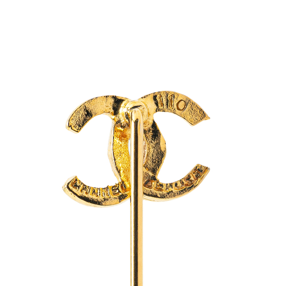 Pre-Loved Chanel Gold Plated CC Brooch Pin - Picture 3 of 4